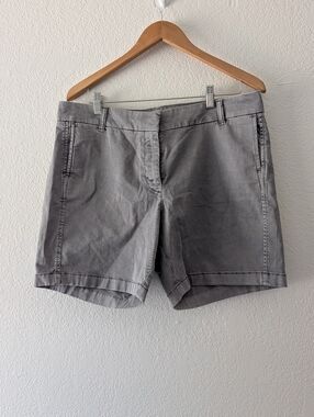 NWT J. Crew 7" Stretch Chino Short Storm Gray Size 14